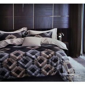   Ágyneműhuzat garnitúra, 7 részes ágynemű garnitúra szett, Barna absztrakt ágynemű