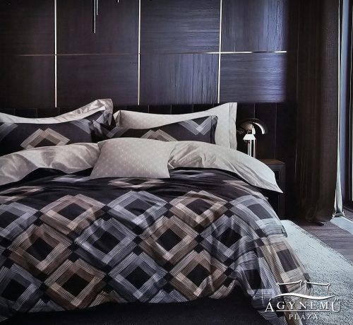 Ágyneműhuzat garnitúra, 7 részes ágynemű garnitúra szett, Barna absztrakt ágynemű