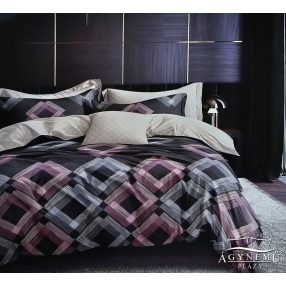   Ágyneműhuzat garnitúra, 7 részes ágynemű garnitúra szett, Lila absztrakt ágynemű