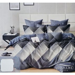   Ágyneműhuzat garnitúra, 7 részes ágynemű garnitúra szett, Kék csíkos ágynemű