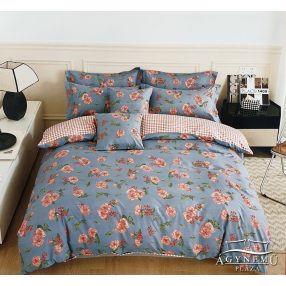   Ágyneműhuzat garnitúra, 7 részes ágynemű garnitúra szett, Rózsaszín virágos ágynemű