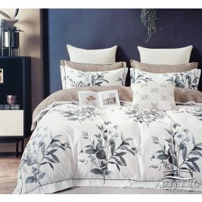   Ágyneműhuzat garnitúra, 7 részes ágynemű garnitúra szett, Fehér virágos ágynemű