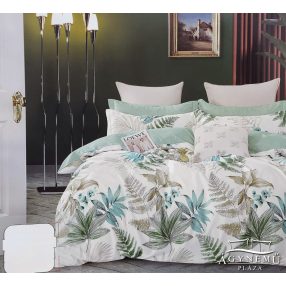   Ágyneműhuzat garnitúra, 7 részes ágynemű garnitúra szett, Zöld virágos ágynemű