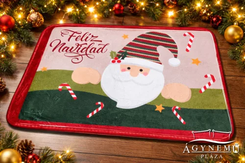 Karácsonyi Télapó fürdőszobaszőnyeg, kádkilépő, 50x76 cm