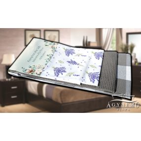   3 részes, mintás Vastag konyharuha szett, 45x70 cm, Levendula csokros konyhakendő