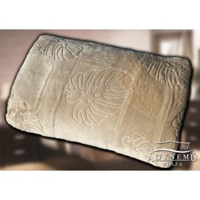   Ágytakaró pléd, nyomott mintás polár pléd, mikroszálas plüss pléd, 230x200 cm mogyoró Barna pálmalevél