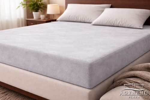 Plüss gumis lepedő 140x200 cm, világos Szürke gumis lepedő