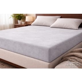   Plüss gumis lepedő 160x200 cm, világos Szürke gumis lepedő