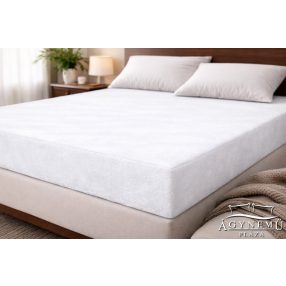 Plüss gumis lepedő 160x200 cm, Fehér gumis lepedő