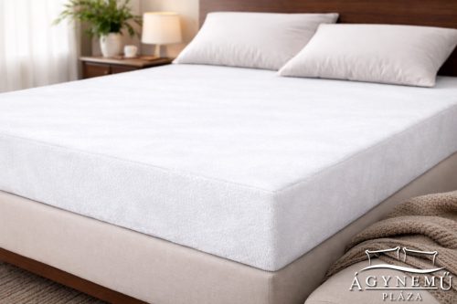 Plüss gumis lepedő 160x200 cm, Fehér gumis lepedő