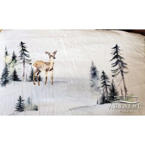   Karácsonyi mintás ágytakaró polár pléd, 230x200 cm Karácsonyi rénszarvas
