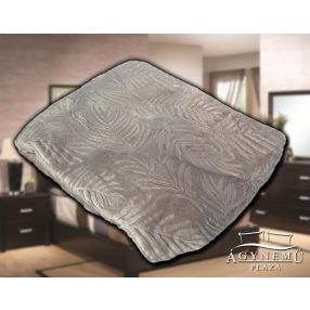   Ágytakaró pléd, nyomott mintás polár pléd, mikroszálas plüss pléd, 230x200 cm Szürke virág