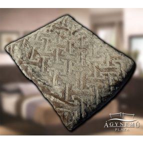   Ágytakaró pléd, nyomott mintás polár pléd, mikroszálas plüss pléd, 230x200 cm Barna csíkos