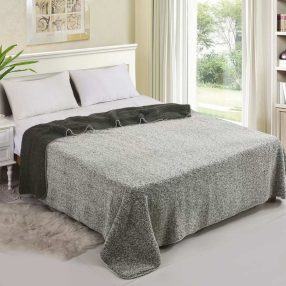   Mintás Sherpa ágytakaró pléd, 230x200 cm, színes sherpa ágytakaró, Zöld