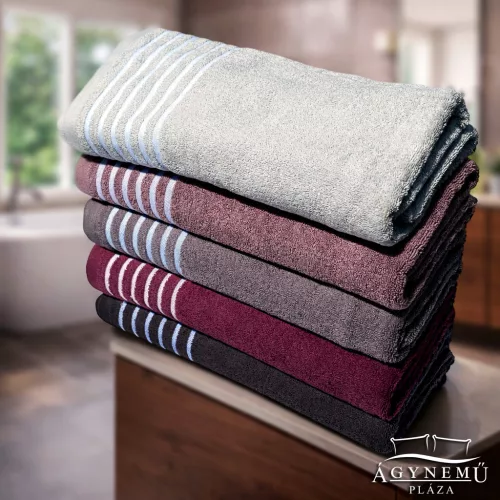 5 részes Frottír törölköző, 70x140 cm törölköző, nyomott mintás törölköző