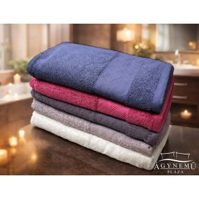   5 részes Frottír törölköző, 70x140 cm törölköző, nyomott mintás törölköző