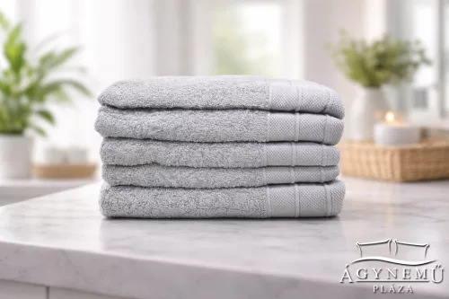 5 részes Frottír törölköző, 50x100 cm törölköző, nyomott mintás törölköző