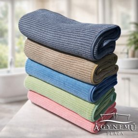   5 részes Mikroplüss törölköző, 70x140 cm törölköző, nyomott mintás törölköző