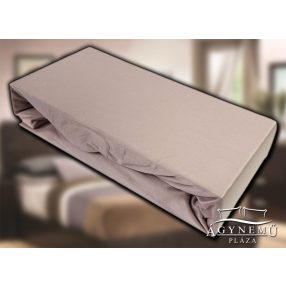 Jersey gumis lepedő 200x200 cm, Barna gumis lepedő