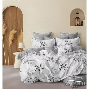   3 részes ágyneműhuzat, ágynemű garnitúra szett, szürke Virágos