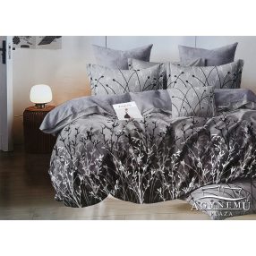   3 részes ágyneműhuzat, ágynemű garnitúra, pamut ágynemű szett, szürke apró Virágok