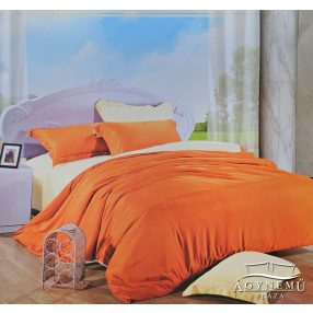   6 részes ágyneműhuzat garnitúra, 220x200 cm ágynemű szett, Narancssárga és krém