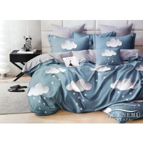   6 részes ágyneműhuzat garnitúra, 220x200 cm ágynemű szett garnitúra, türkiz Felhős