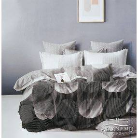   6 részes ágyneműhuzat garnitúra, 220x200 cm ágynemű szett garnitúra, szürke absztrakt Karikás