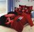 6 részes pamut ágynemű garnitúra, 220x200 cm ágyneműhuzat garnitúra, Mr. & Mrs. Piros és fekete rúzs és csók
