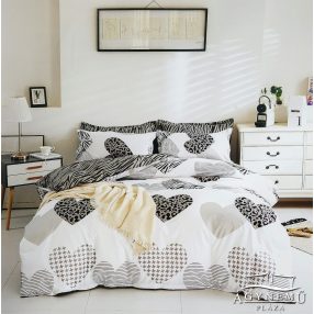   6 részes ágyneműhuzat garnitúra, 220x200 cm ágynemű szett garnitúra, szürke Szíves