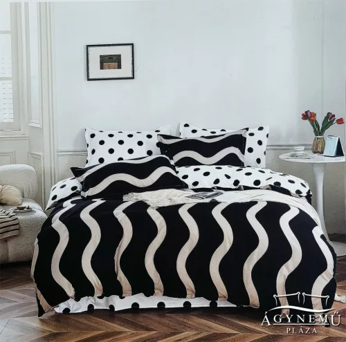6 részes ágyneműhuzat garnitúra, 220x200 cm ágynemű szett garnitúra, Absztrakt csíkos