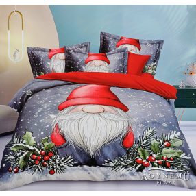   6 részes Karácsonyi ágyneműhuzat garnitúra, 220x200 cm, nagy Karácsonyi manók