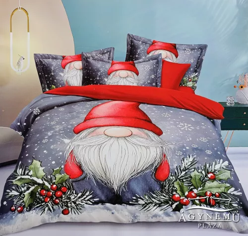 6 részes Karácsonyi ágyneműhuzat garnitúra, 220x200 cm, nagy Karácsonyi manók