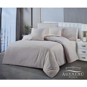   Ágyneműhuzat szett, 7 részes pamut ágynemű garnitúra, Szürke és krém fehér