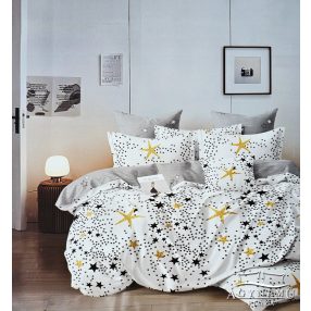   7 részes ágyneműhuzat garnitúra, ágynemű garnitúra szett, fehér Csillagos