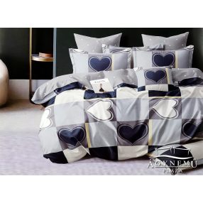   7 részes ágyneműhuzat garnitúra, ágynemű garnitúra szett, szürke Szíves