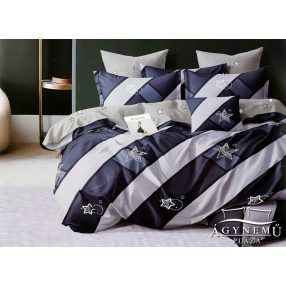   7 részes ágyneműhuzat garnitúra, ágynemű garnitúra szett, szürke Csíkos