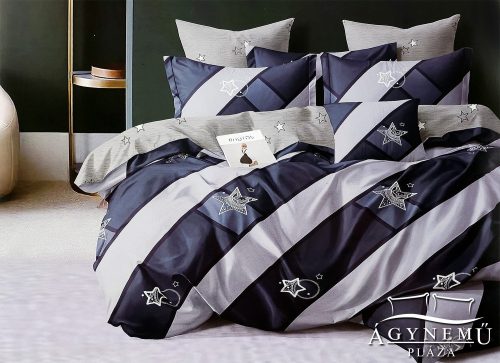 7 részes ágyneműhuzat garnitúra, ágynemű garnitúra szett, szürke Csíkos