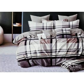   7 részes ágyneműhuzat garnitúra, ágynemű garnitúra szett, szürke Csíkos
