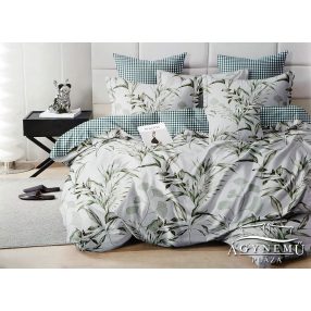   7 részes ágyneműhuzat garnitúra, ágynemű garnitúra szett, szürke Virágos