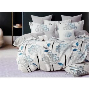   7 részes ágyneműhuzat garnitúra, ágynemű garnitúra szett, türkiz Virágos