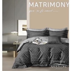   7 részes ágyneműhuzat garnitúra, ágynemű garnitúra szett, Sötétszürke csíkos