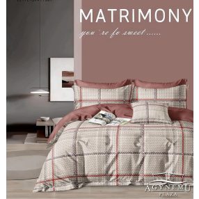   7 részes ágyneműhuzat garnitúra, ágynemű garnitúra szett, világosbarna Absztrakt