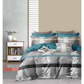   7 részes ágyneműhuzat garnitúra, ágynemű garnitúra szett, Szürke csíkos absztrakt