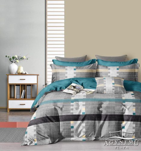 7 részes ágyneműhuzat garnitúra, ágynemű garnitúra szett, Szürke csíkos absztrakt