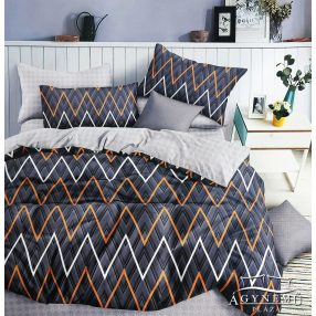   7 részes ágyneműhuzat garnitúra, ágynemű garnitúra szett, szürke absztrakt Csíkos