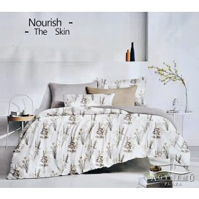   7 részes ágyneműhuzat garnitúra, ágynemű garnitúra szett, fehér Virágos