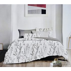  7 részes ágyneműhuzat garnitúra, ágynemű garnitúra szett, fehér Virágos