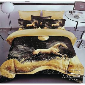   7 részes ágyneműhuzat garnitúra, ágynemű garnitúra szett, sivatagi vad Ló ágynemű