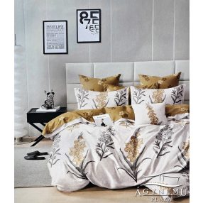   7 részes ágyneműhuzat garnitúra, ágynemű garnitúra szett, szürke virágos